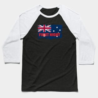 Australian Flag Fight Night Fans Baseball T-Shirt